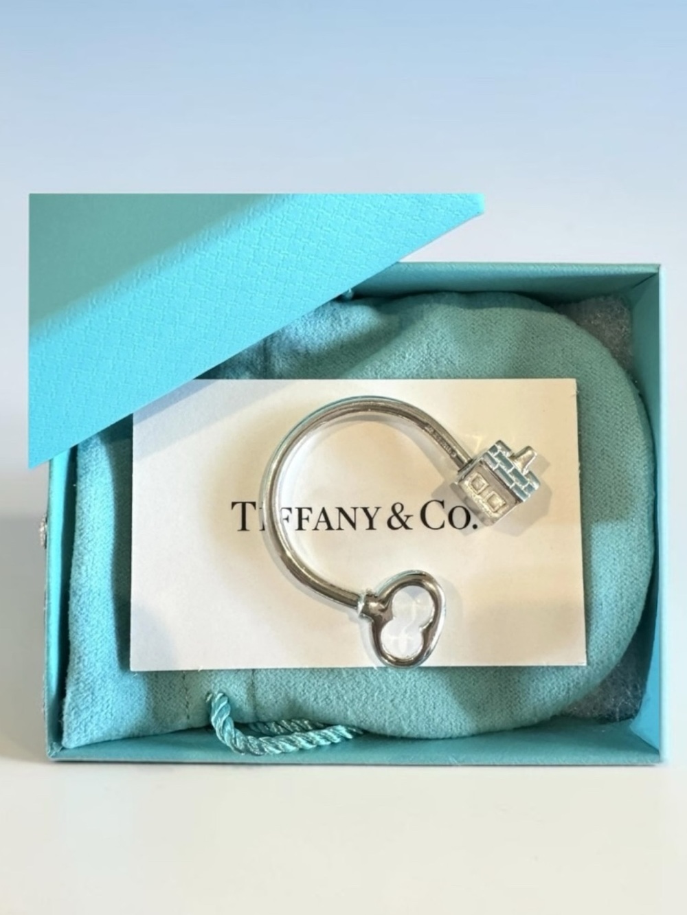 Tiffany & Co. Silver Key Chain and Keyring -